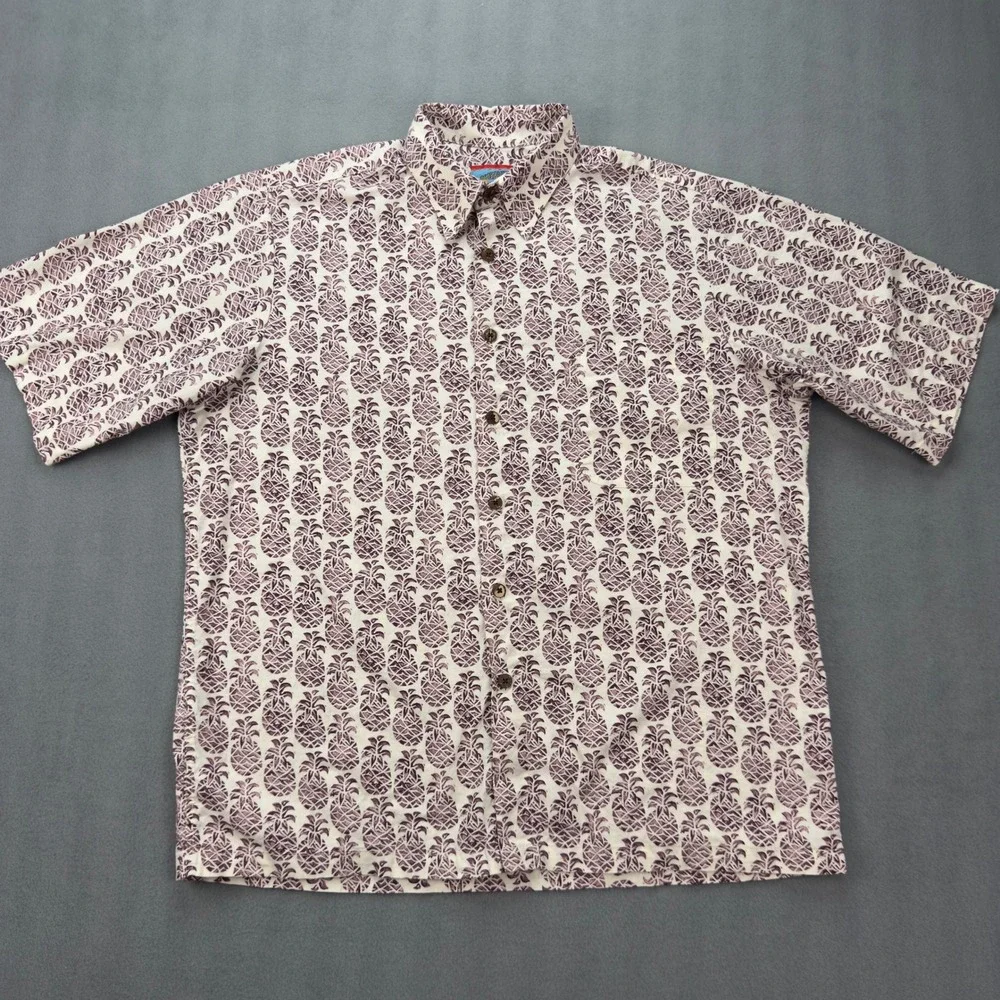 Reyn Spooner Joe Kealohas Mens Small Pineapple Print Button Down